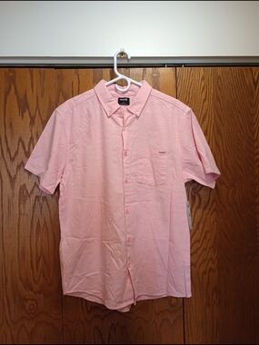 Hurley Pink Short-Sleeve Button-Down Shirt